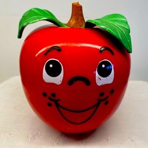 Vintage Fisher Price Happy Apple Chime Toy. 1972. Roly Poly.